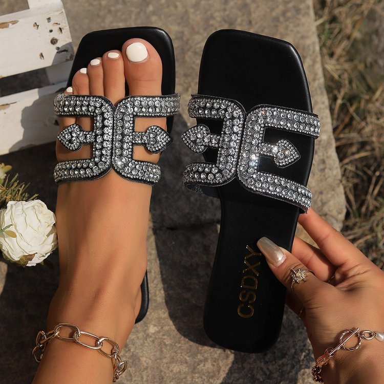 Damen Sandalen mit funkelnder Verzierungen und elegantem Design EB