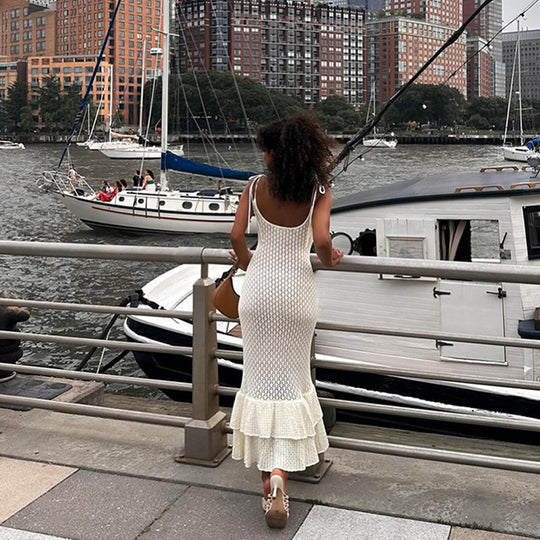 Damen elegantes Sommerkleid mit Schößchen EB