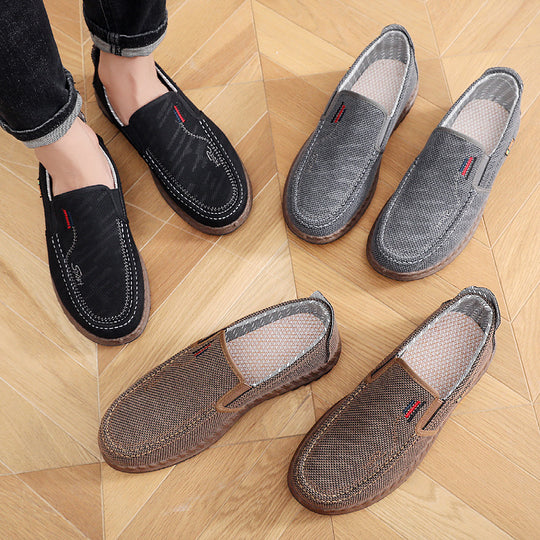 Damen bequeme Mokassins mit elastischem Einstieg und modischem Design EB