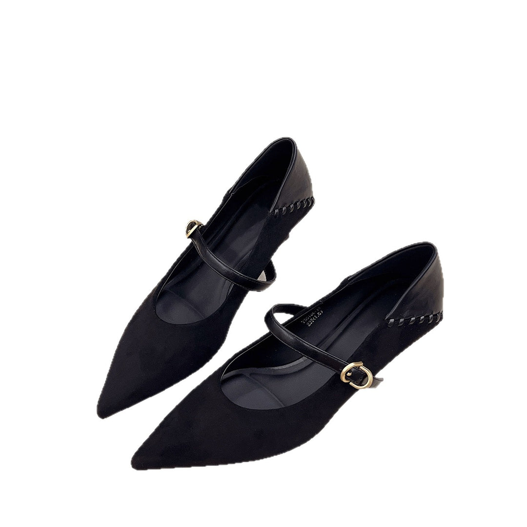Damen elegante Mary Jane Pumps mit modischer Schnalle EB