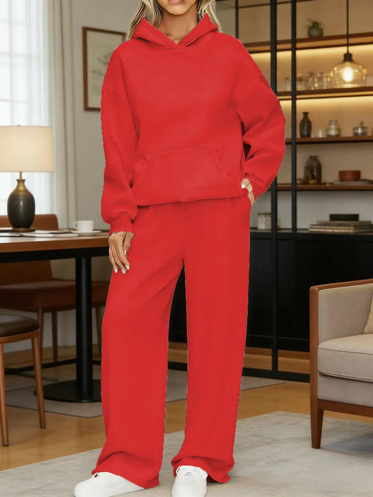 Damen nan kuscheliges Oversize Hoodie und weite Jogginghose Set EB