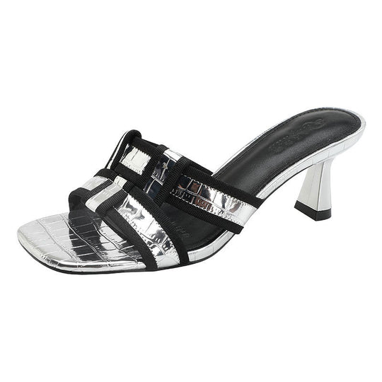 Damen Glamouröse Plateau-Sandalen mit elegantem Riemendesign EB