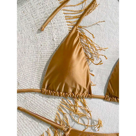 Damen Hochwärtiger Triangel-Bikini EB