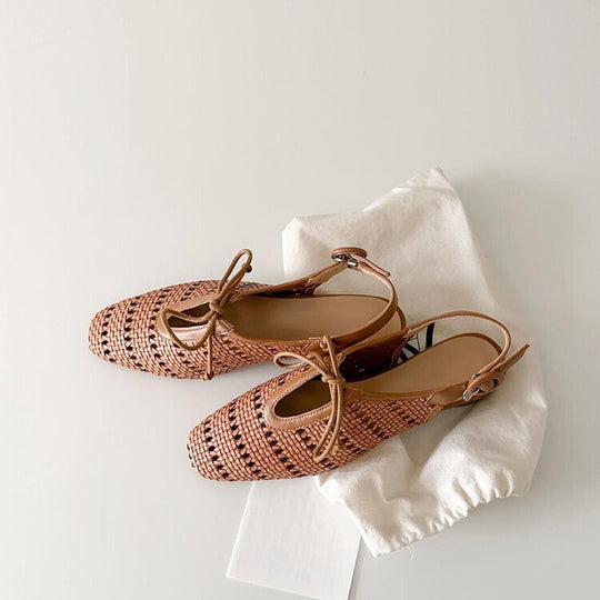 Damen Elegante Slingback-Sandalen mit raffiniertem Netzdesign und bequemer Riemenverstellung EB