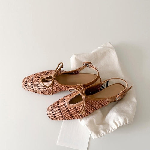 Damen Elegante Slingback-Sandalen mit raffiniertem Netzdesign und bequemer Riemenverstellung EB
