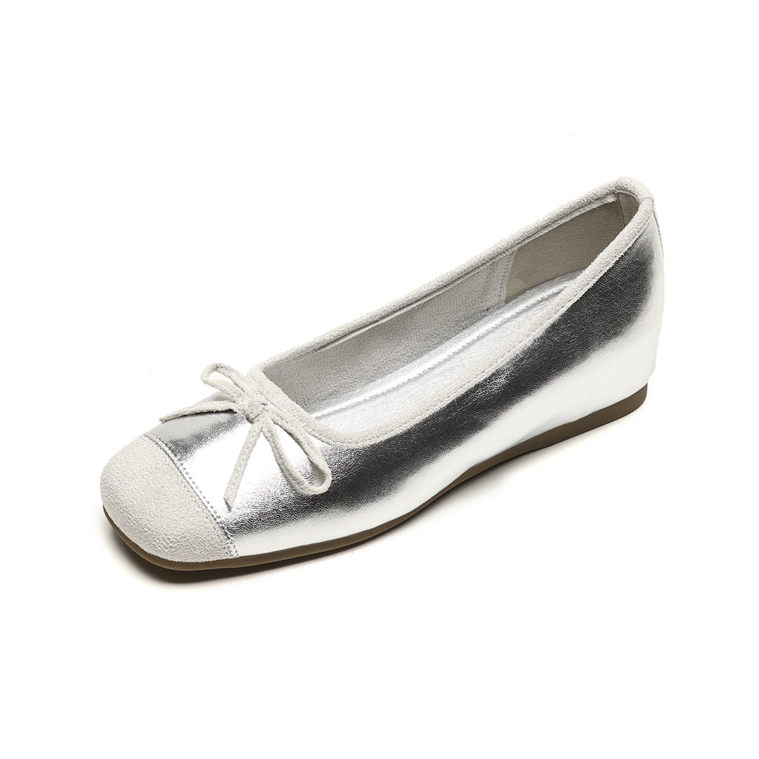 Damen Slingback Ballerinas mit dekorativem Schleifendetail EB