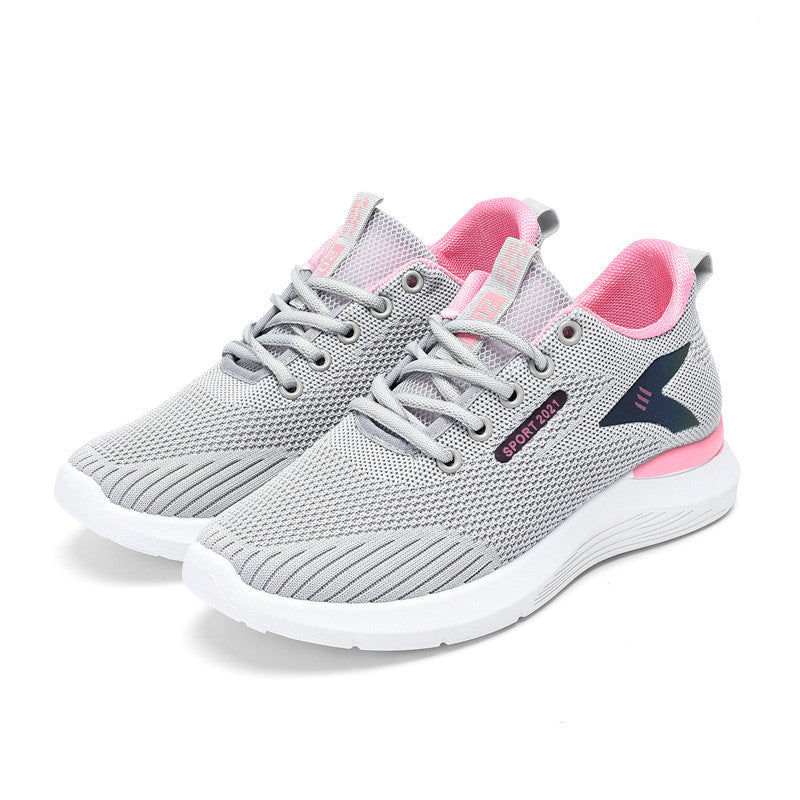 Damen Sportliche Atmungsaktive Sneakers mit flexiblem Mesh-Obermaterial EB
