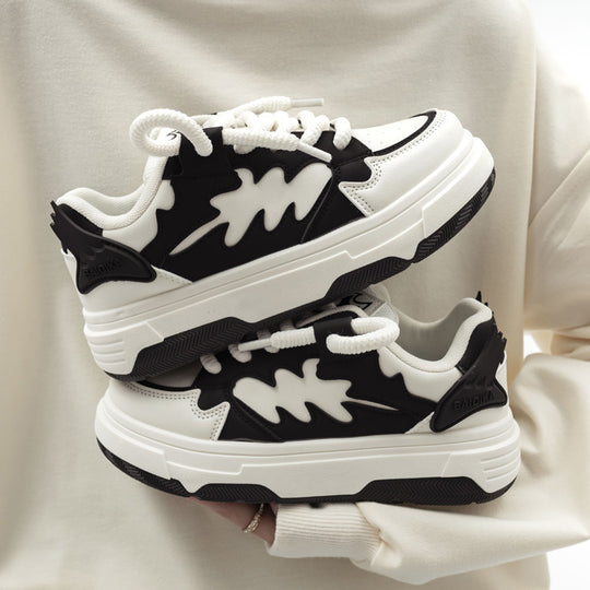 Damen Sportliche Chunky Sneakers mit dynamischem Design und elastischen Schnürsenkeln EB