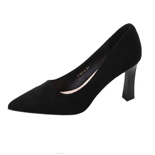 Damen elegante Business-Pumps mit dekorativem Absatz EB