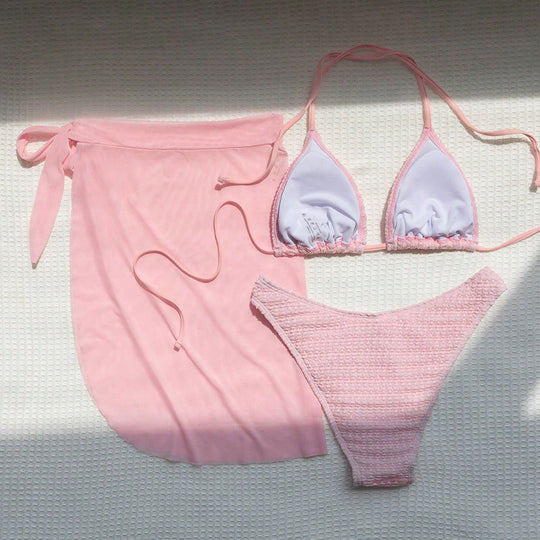 Damen Triangel-Bikini-Set mit passendem Wickelrock EB