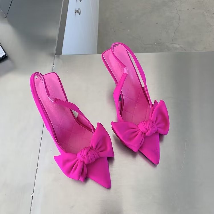 Damen Slingback-Pumps mit dekorativem Schleifen-Detail EB