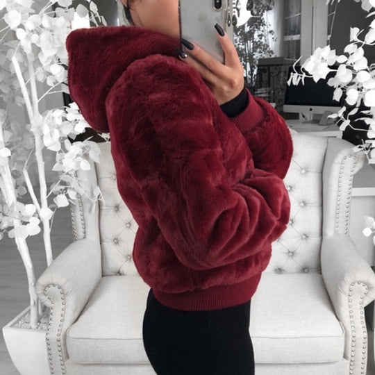 Damen Kunstfell Bomberjacke EB