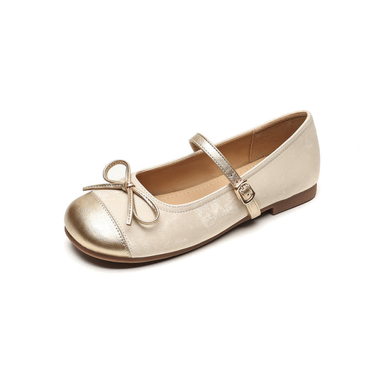 Damen Ballerinas mit dekorativem Riemchen und eleganter Schleifenapplikation EB