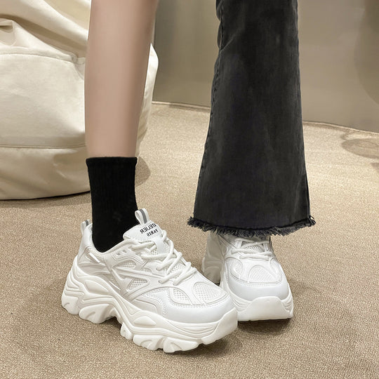Damen Sportliche Chunky Sneaker mit atmungsaktiver Mesh-Oberfläche EB