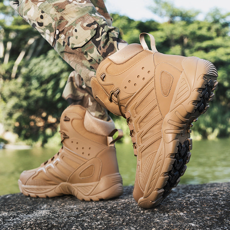 Damen hochschuhige Outdoor-Stiefel mit rutschfester Sohle und atmungsaktivem Obermaterial EB