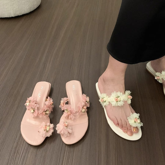 Damen Sandalen mit floralem Design und rutschfester Sohle EB