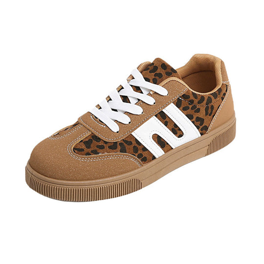 Damen Sneakers im eleganten Leo-Design mit abriebfester Sohle und atmungsaktiver Konstruktion EB
