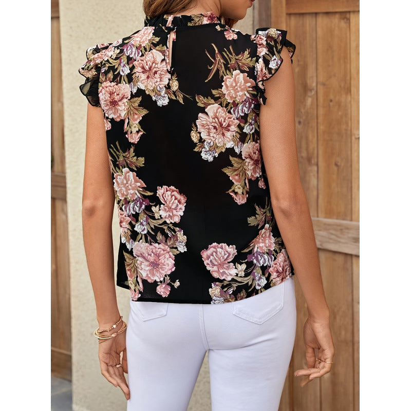 Damen Blumenshirt mit Peplum-Design EB