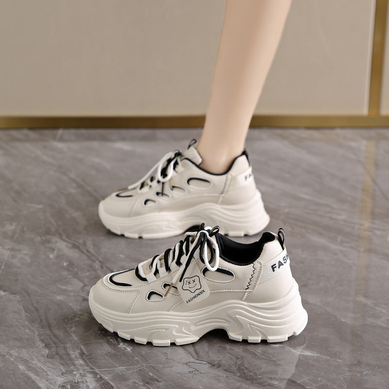 Damen Sportliche Chunky Sneakers mit atmungsaktiver Oberflächenstruktur EB