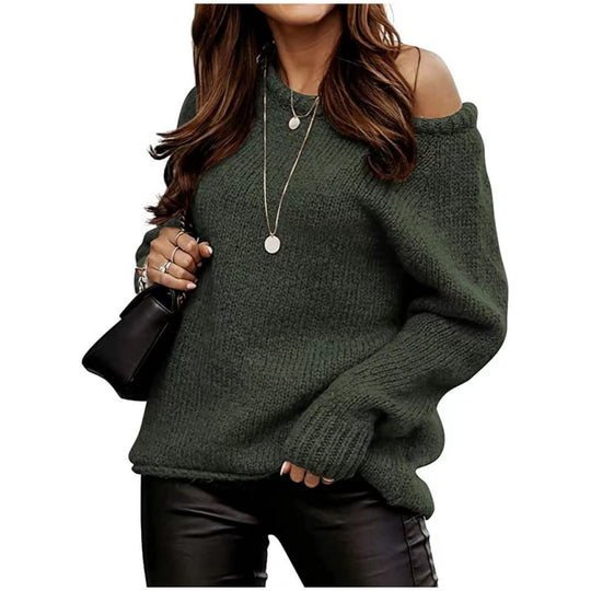Damen Off-Shoulder Strickpullover EB