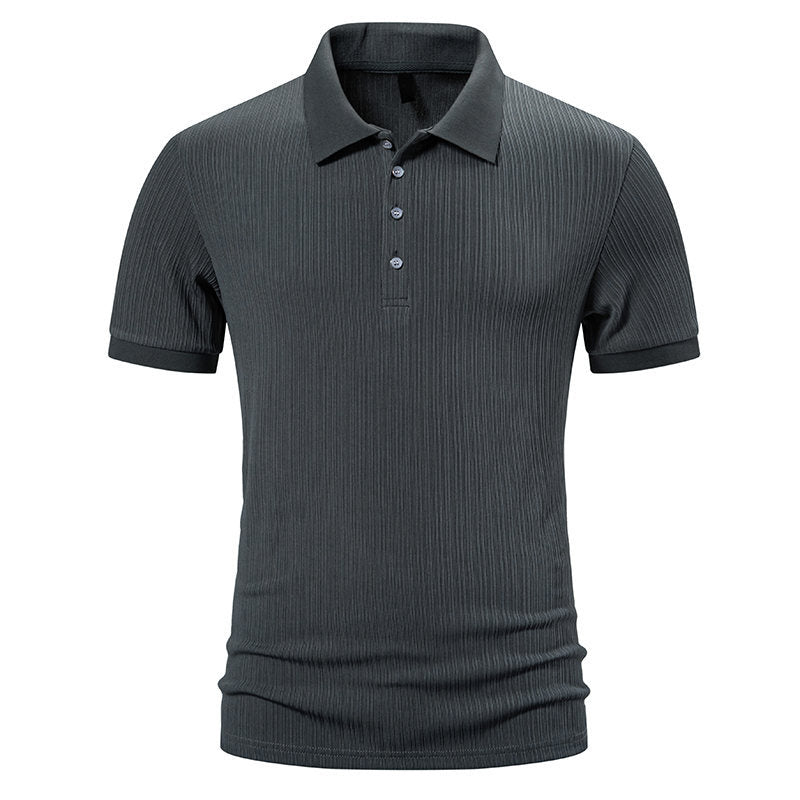 Herren modisches Kurzarm-Polohemd mit strukturiertem Design und hochwertigem Material EB