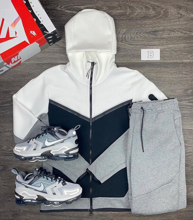 Herren sportliches Hoodie-Set mit atmungsaktiven Eigenschaften und modernen Kontrastdetails EB