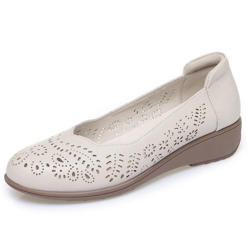 Damen Komfortable Ballerinas mit elegante Perforation EB