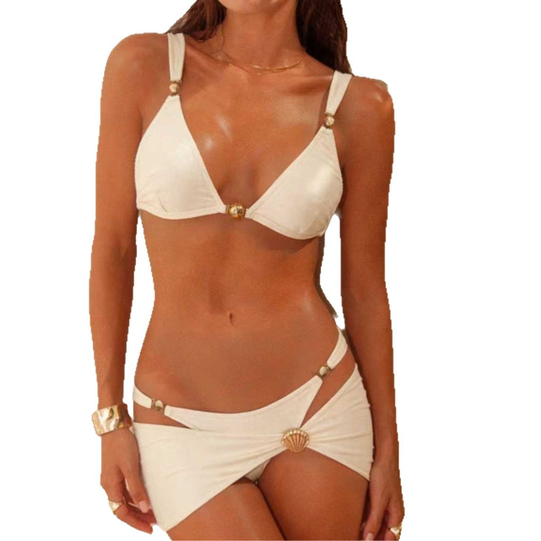 Damen Designer-Bikini mit eleganten Schmuckakzenten EB
