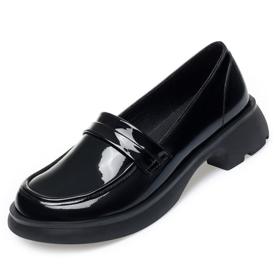 Damen Modische Slipper mit glänzender Oberfläche und blockiertem Absatz EB