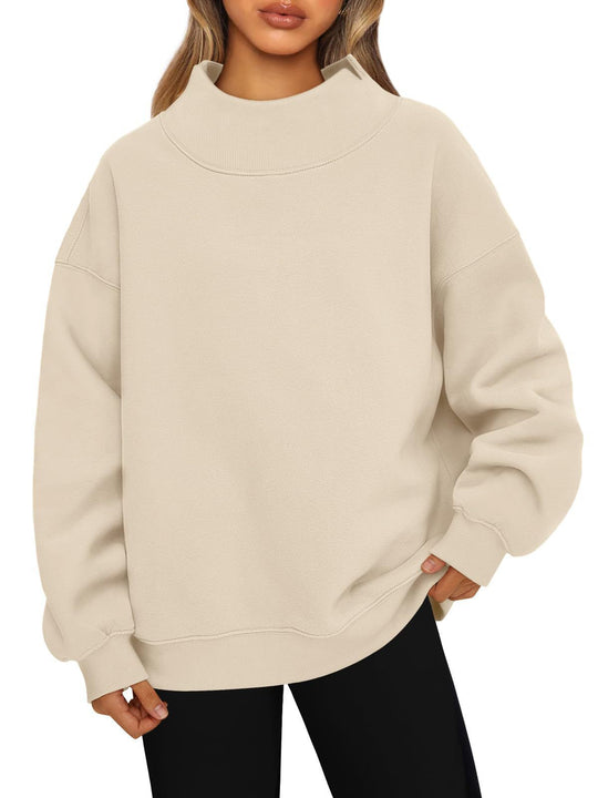Damen Hochwertiger Stehkragen-Sweater EB