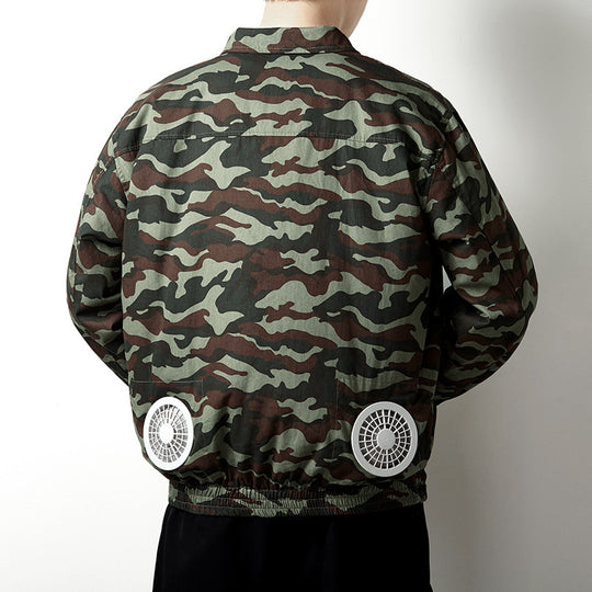 Unisex tragbares Lüfter-Doppelset mit Y-Kabel und Steckverbinder für Kühlwesten EB