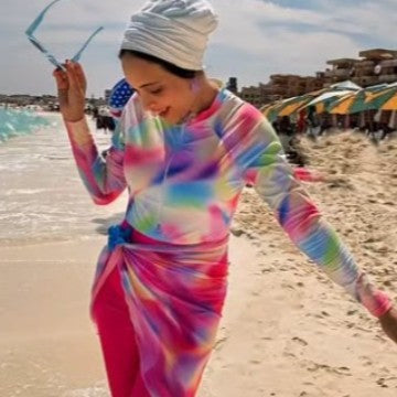 Damen Modischer Beachwear-Anzug mit Wickeldesign EB