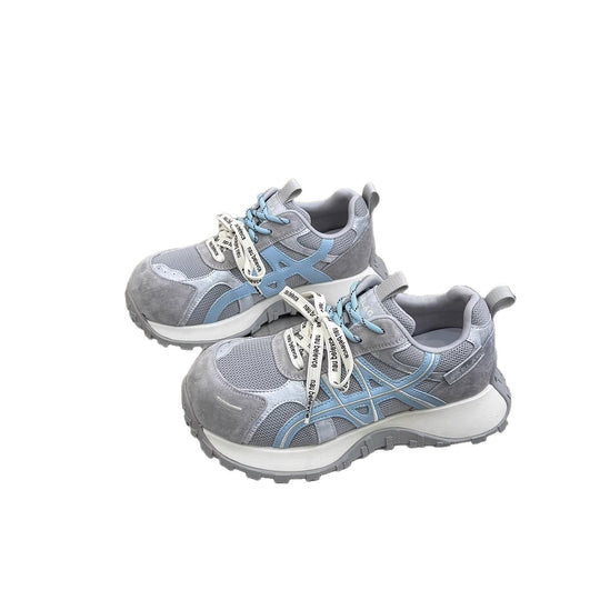 Damen Sportliche Sneakers mit atmungsaktiver Mesh-Oberfläche und robustem Sohlenprofil EB