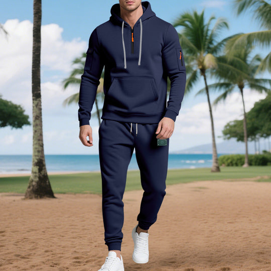 Herren Freizeit-Sweatset mit praktischen Taschen und Kordelzug EB