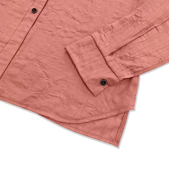 Damen lässige Bluse mit strukturiertem Stoff und Knopfdetail EB