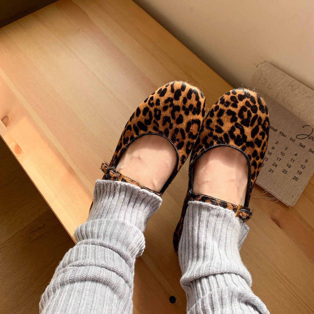 Damen Ballerinas mit tierischen Applikationen und komfortablem Innenfutter EB