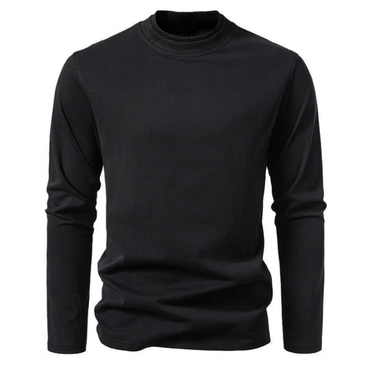 Herren langärmliges T-Shirt aus angenehmem Baumwollmix mit Rundhalsausschnitt EB