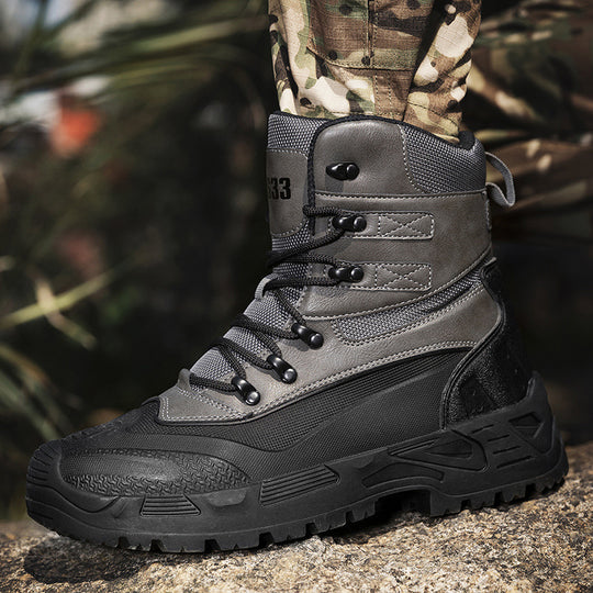Damen Hohe Arbeitsstiefel mit rutschfester Profilsohle und atmungsaktivem Innenfutter EB