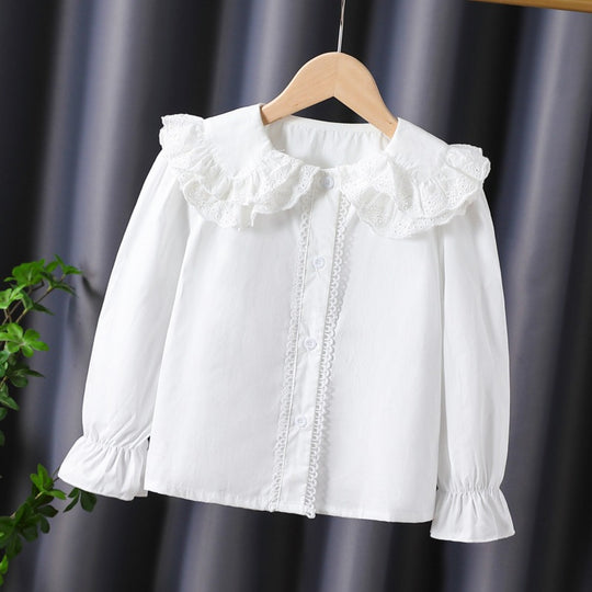 Damen Bluse mit Rüschendetails und romantischen Puffärmeln EB