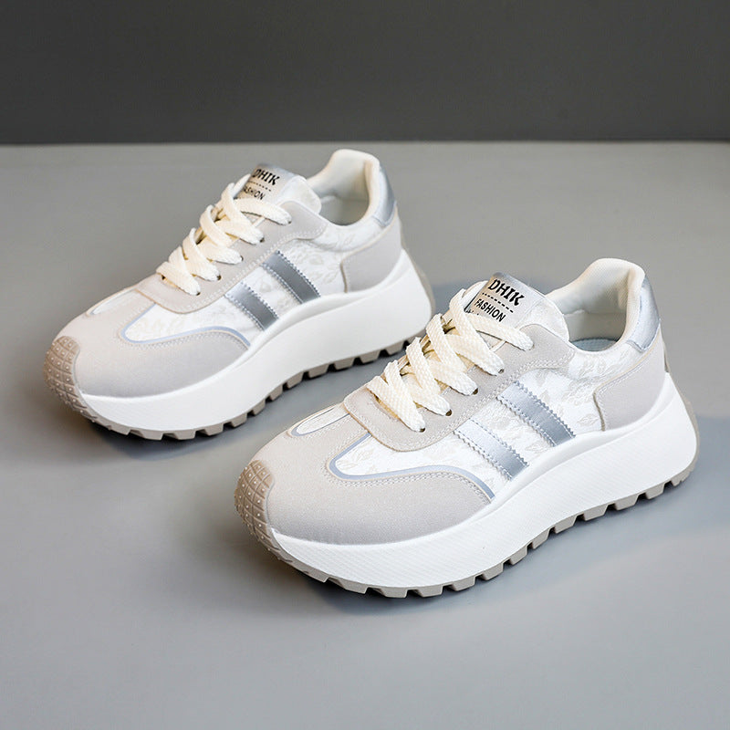 Damen modische Sneakers mit verstärktem Sohlenprofil und atmungsaktivem Obermaterial EB
