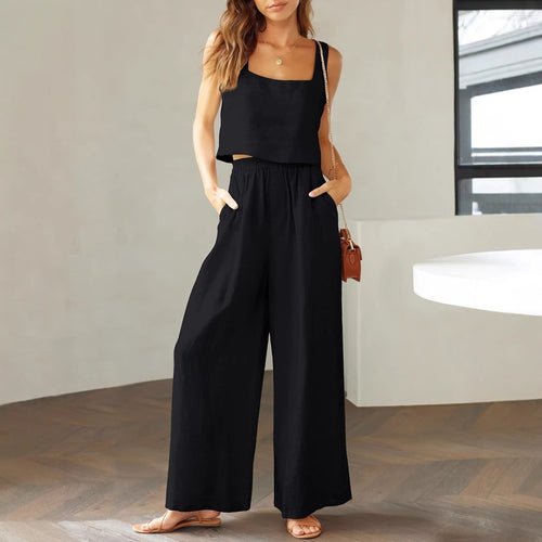 Damen luftiges Zwei-teiliges Ensemble mit lockerem Schnitt EB
