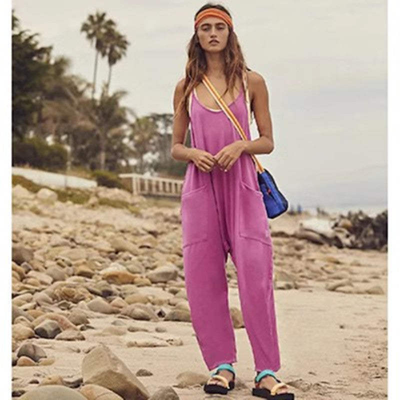 Damen Overall mit lässigem Schnitt und praktischen Taschen EB