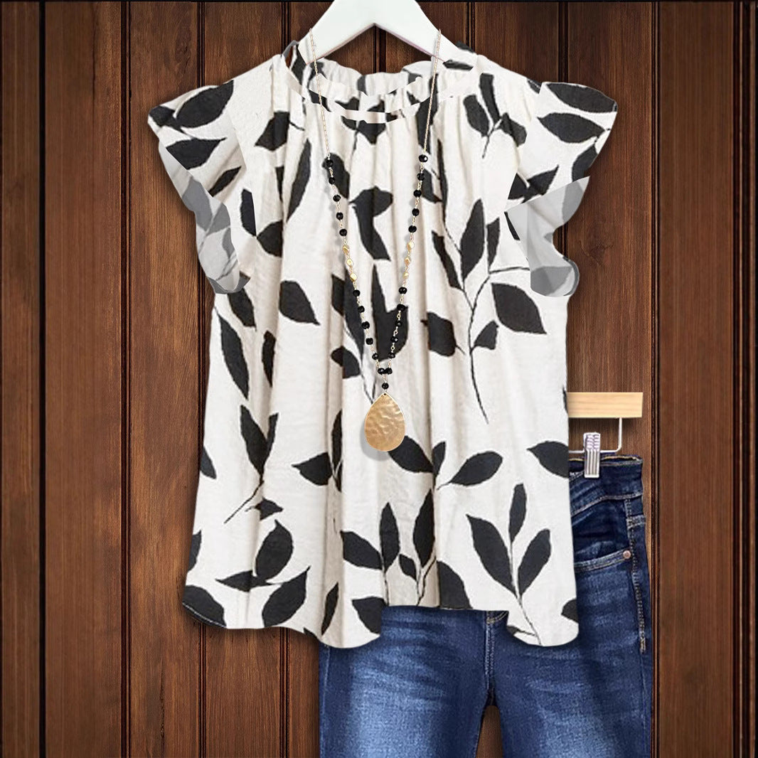 Damen Bluse mit floralem Design EB