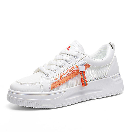 Damen Sportliche Sneaker mit innovativem Obermaterial und modischem Zipperdesign EB