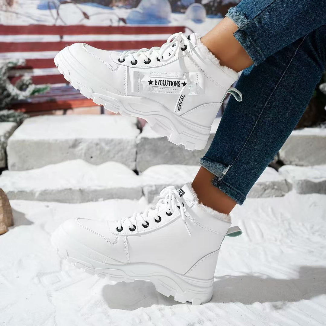 Damen gefütterte High-Top Sneakers mit rutschfester Sohle und modischem Design EB