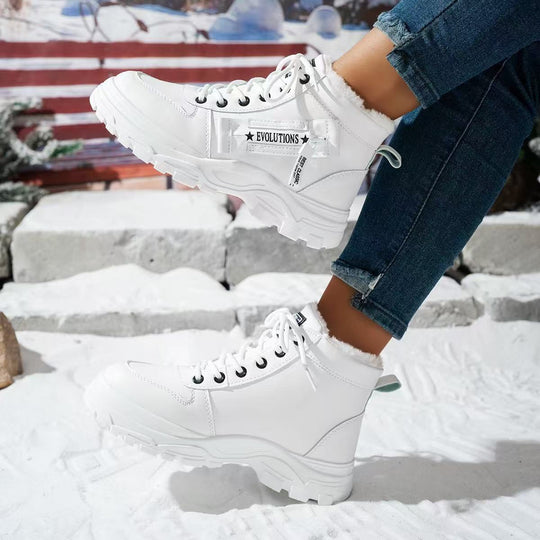 Damen gefütterte High-Top Sneakers mit rutschfester Sohle und modischem Design EB