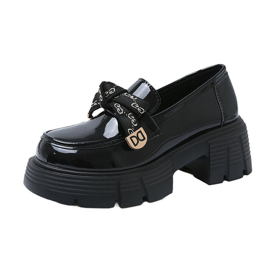 Damen elegante Loafer mit Knoten-Detail und komfortabler Plateausohle EB