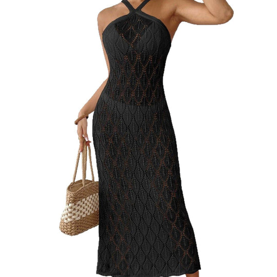 Damen elegantes Häkelkleid EB