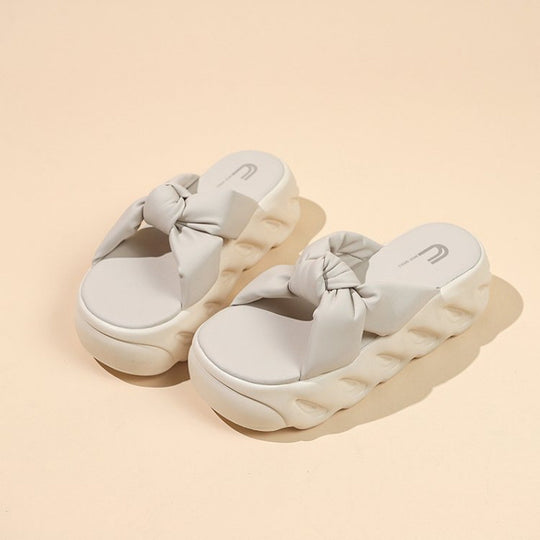 Damen Trendige Riemchen-Sandalen mit geknotetem Design EB