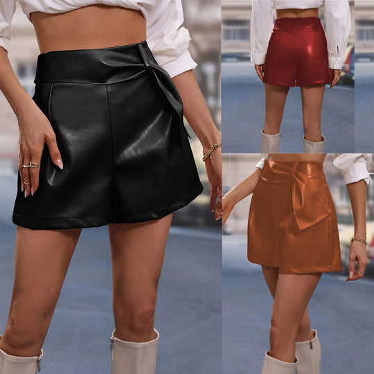 Damen Minirock mit asymmetrischem Schnitt und dekorativer Schleife EB